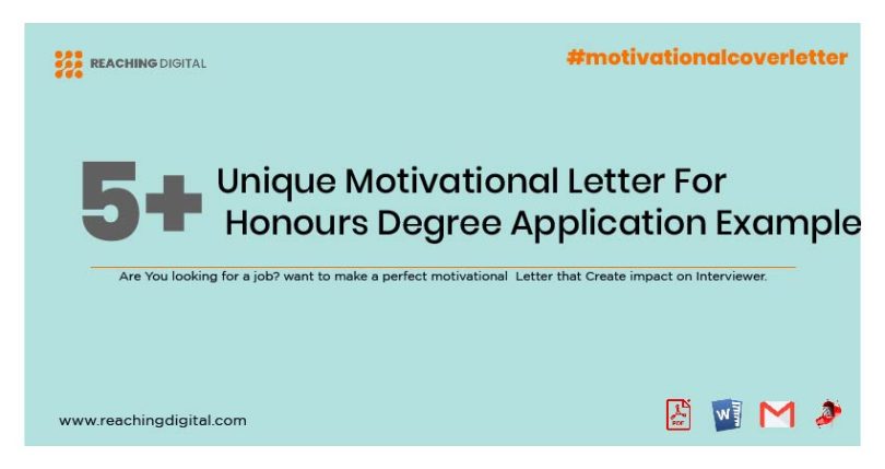 Motivational Letter For Honours Degree Application: 5+ Example ...