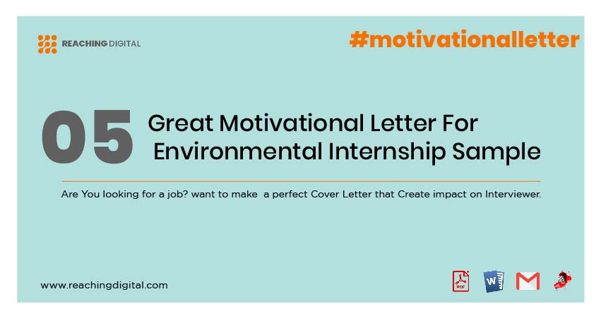 Motivational Letter For Environmental Internship Example