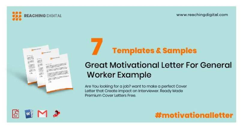 Motivational Letter For General Worker