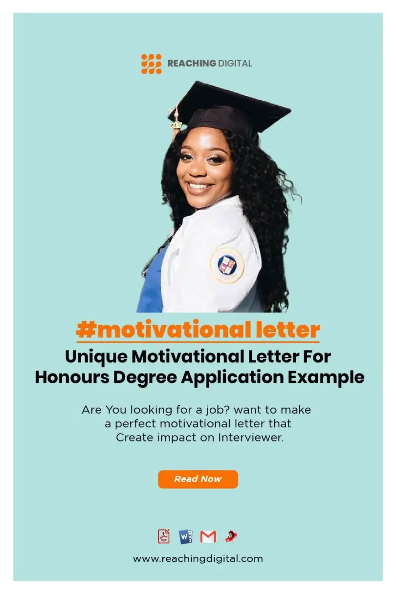 Motivational Letter For Honours Degree Application 5+ Example