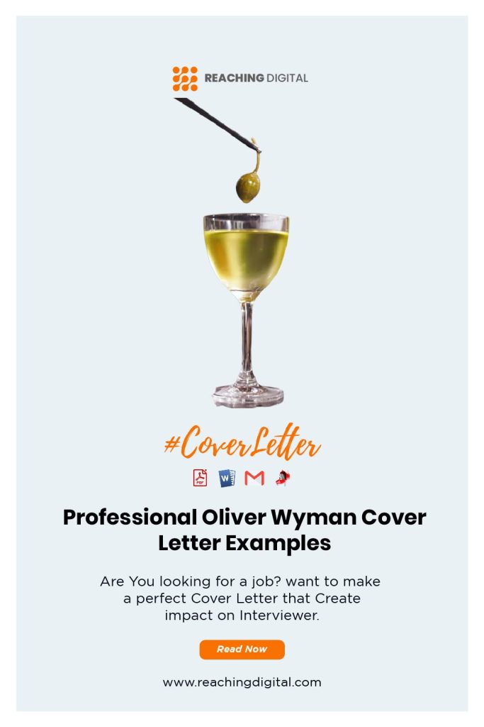 Oliver Wyman Cover Letter Example