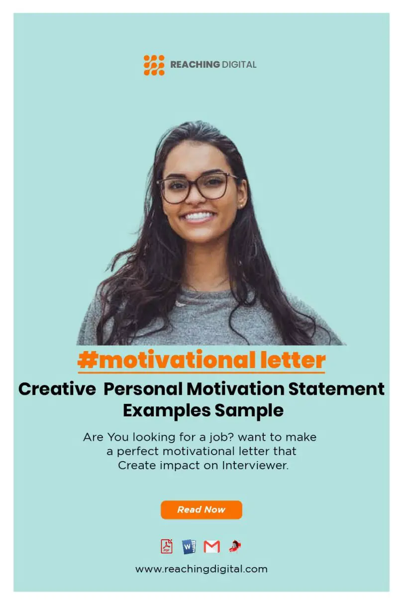 Creative Personal Motivation Statement Examples 5 Sample Reaching 