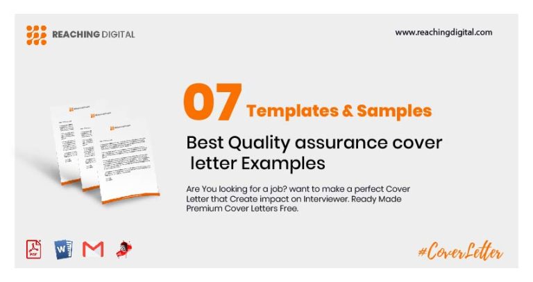 07 Best Quality Assurance Cover Letter Examples Reaching Digital   Quality Assurance Cover Letter 768x407 