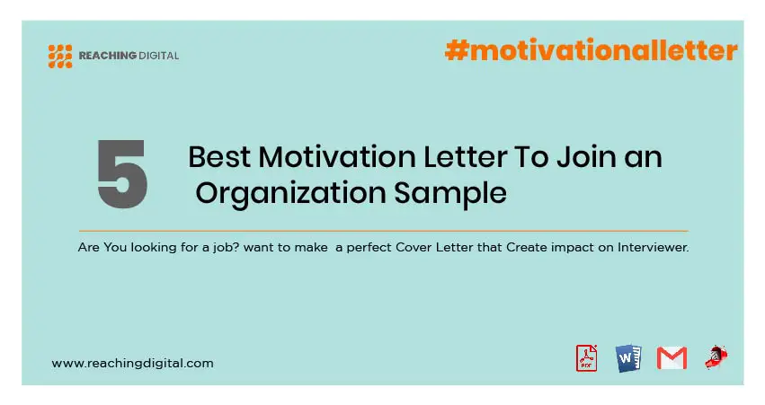 Sample Motivation Letter To Join an Organization