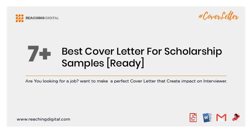 7 Best Cover Letter For Scholarship Samples Ready Reaching Digital