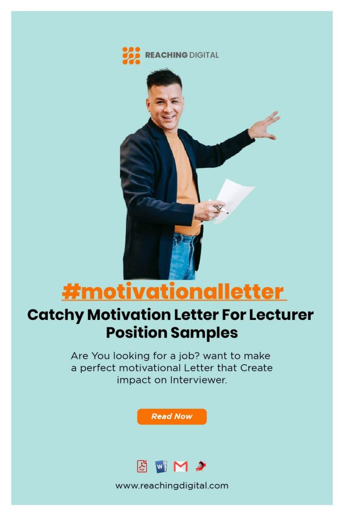 Short Motivation Letter For Lecturer Position