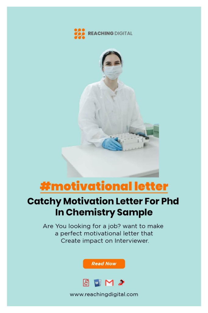 Short Motivation Letter For Phd In Chemistry