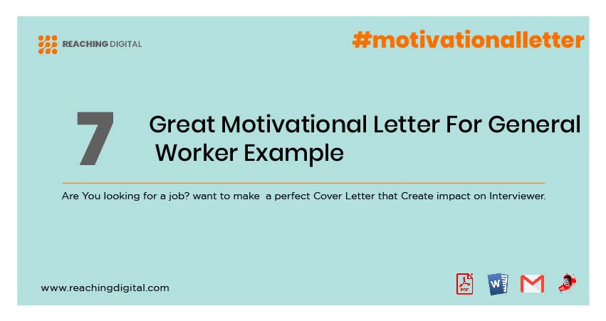 Short Motivational Letter For General Worker