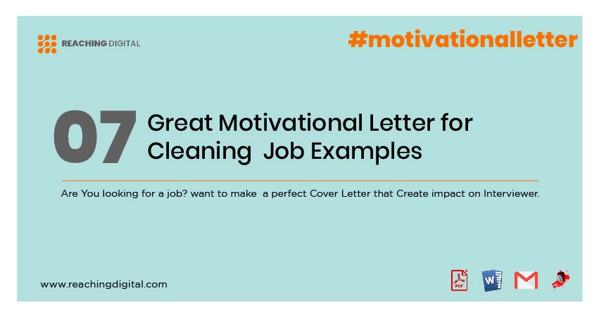 Short Motivational Letter for Cleaning Job