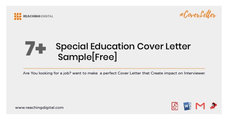 7 Special Education Cover Letter Sample Free   Special Education Teacher Cover Letter 768x407 