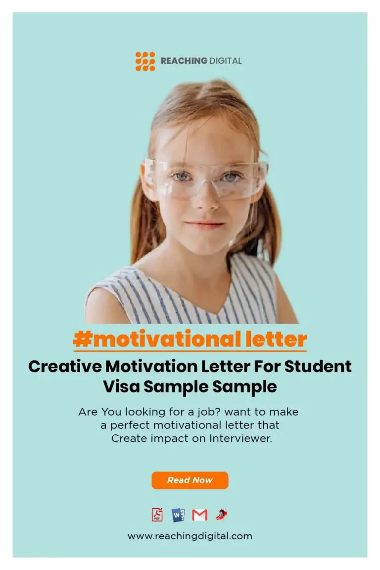 Creative Motivation Letter For Student Visa Sample: 05+ Sample