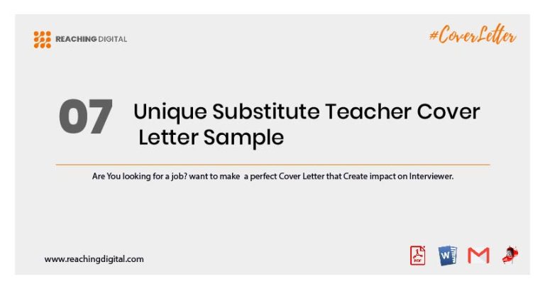 07 Unique Substitute Teacher Cover Letter Sample Ready Reaching Digital   Substitute Teacher Cover Letter No Experience 768x407 