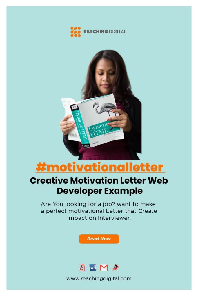Web Developer Motivation Letter Template