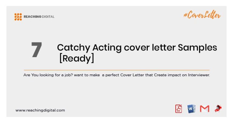 7 Catchy Acting Cover Letter Samples Ready Reaching Digital   Acting Cover Letter Template 768x407 