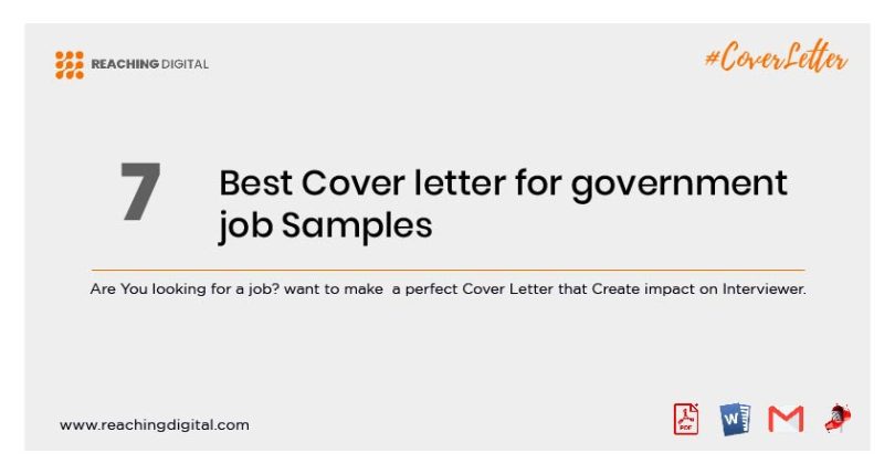 7 Best Cover Letter For Government Job Samples Reaching Digital   Application Letter For Government Employment 810x429 