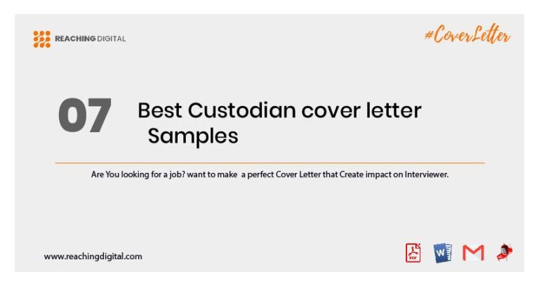 07 Best Custodian Cover Letter Samples Reaching Digital   Cover Letter For Custodian Position 768x407 