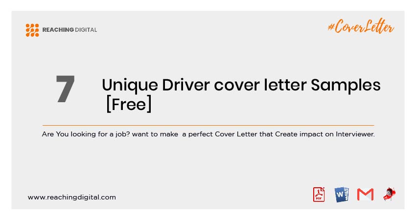 7 Unique Driver Cover Letter Samples Free Reaching Digital