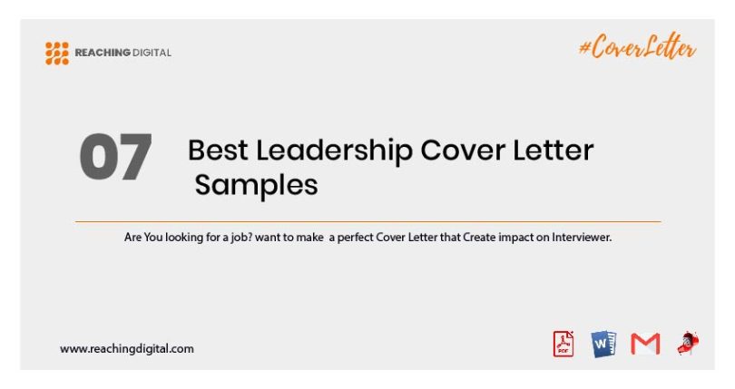 leadership cover letter sample