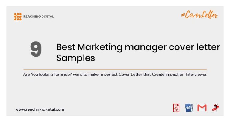 best marketing manager cover letter