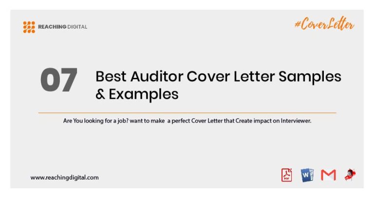 07 Best Auditor Cover Letter Samples Examples Reaching Digital   Internal Auditor Cover Letter 768x407 