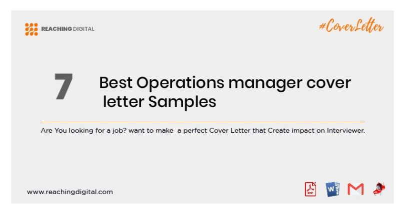 best operations manager cover letter