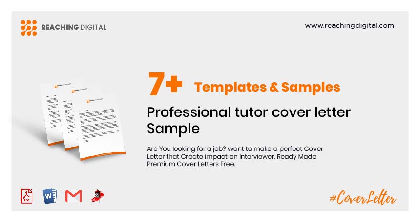 7 Professional Tutor Cover Letter Sample Reaching Digital   Tutor Cover Letter 