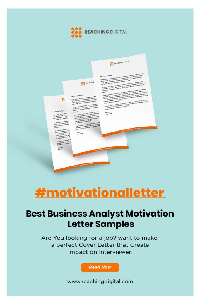 Motivation Letter for Business Analyst Internship