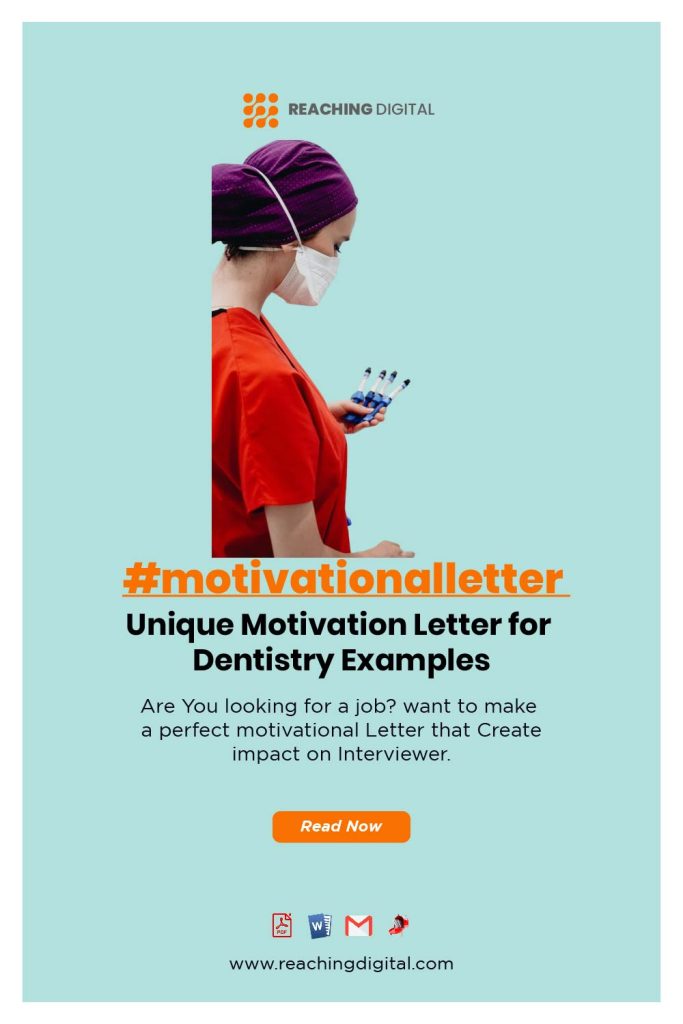 Motivation Letter Dentistry Sample