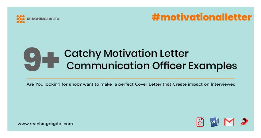 Motivation Letter for Communication Officer Template