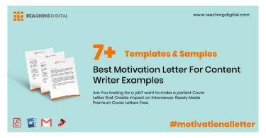 Motivation Letter For Content Writer