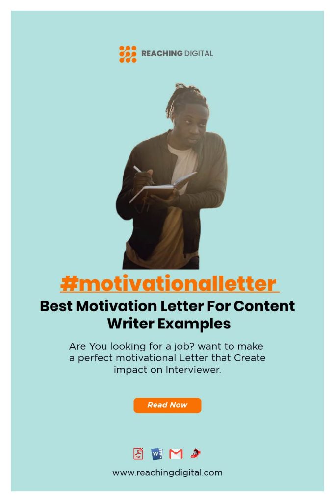 Motivation Letter for Content Writers with Experience