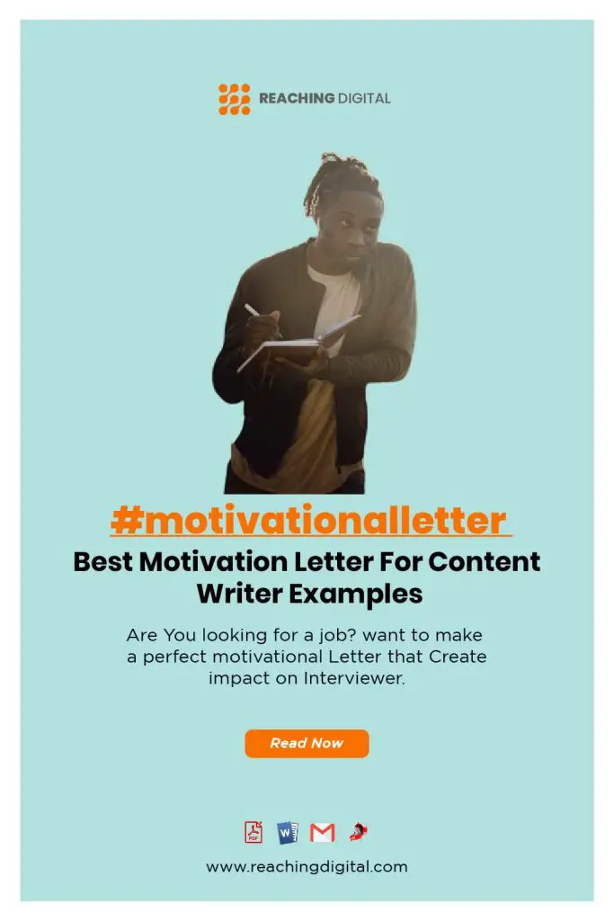 Motivation Letter for Content Writers with Experience