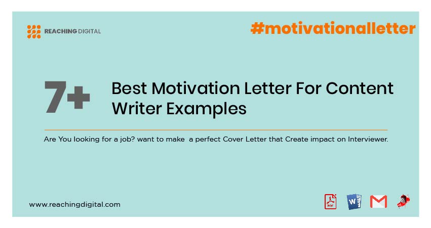 Motivation Letter For Content Writer Sample