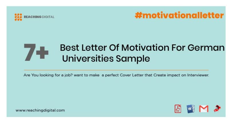 Best Letter Of Motivation For German Universities: 07+ Sample