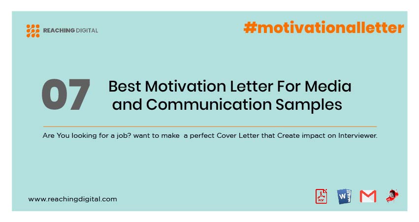 Short Motivation Letter For Media and Communication