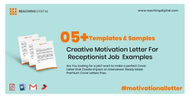 Motivation Letter For Receptionist Job