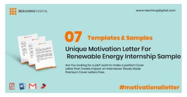 Motivation Letter For Renewable Energy Internship