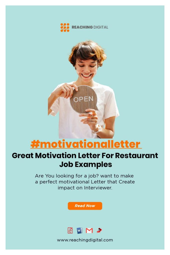 Best Motivation Letter for Restaurant Job No Experience