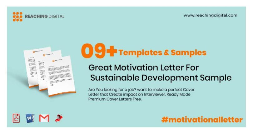 Motivation Letter For Sustainable Development