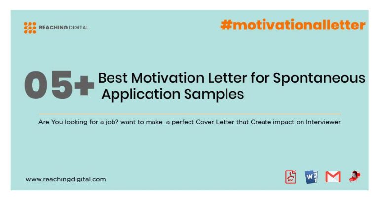 Best Motivation Letter for Spontaneous Application:05 Samples