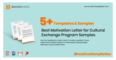 Motivation Letter for Cultural Exchange Program