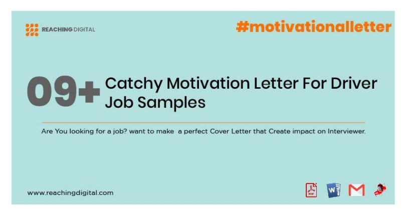 Catchy Motivation Letter For Driver Job: 09+ Samples – Reaching Digital