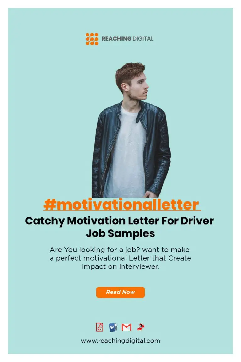 Catchy Motivation Letter For Driver Job: 09+ Samples – Reaching Digital