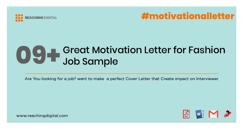 Motivation Letter for Fashion Job Example