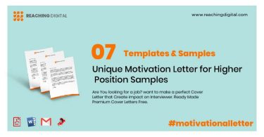 Motivation Letter for Higher Position