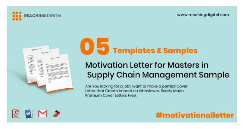 Motivation Letter for Masters in Supply Chain Management