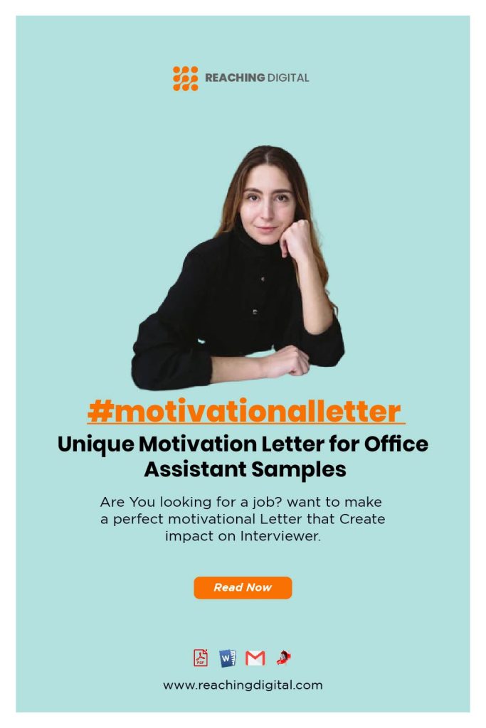 Motivation Letter for Office Assistant Template