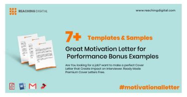 Motivation Letter for Performance Bonus