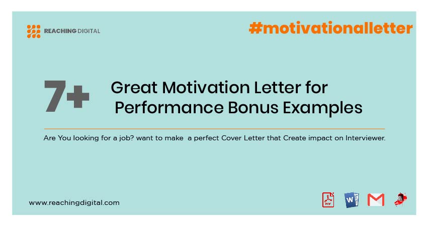 Motivation Letter for Performance Bonus Sample