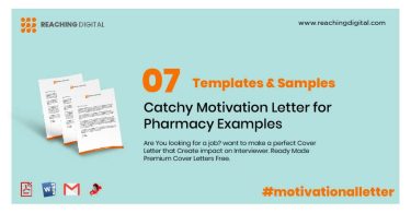 Motivation Letter for Pharmacy